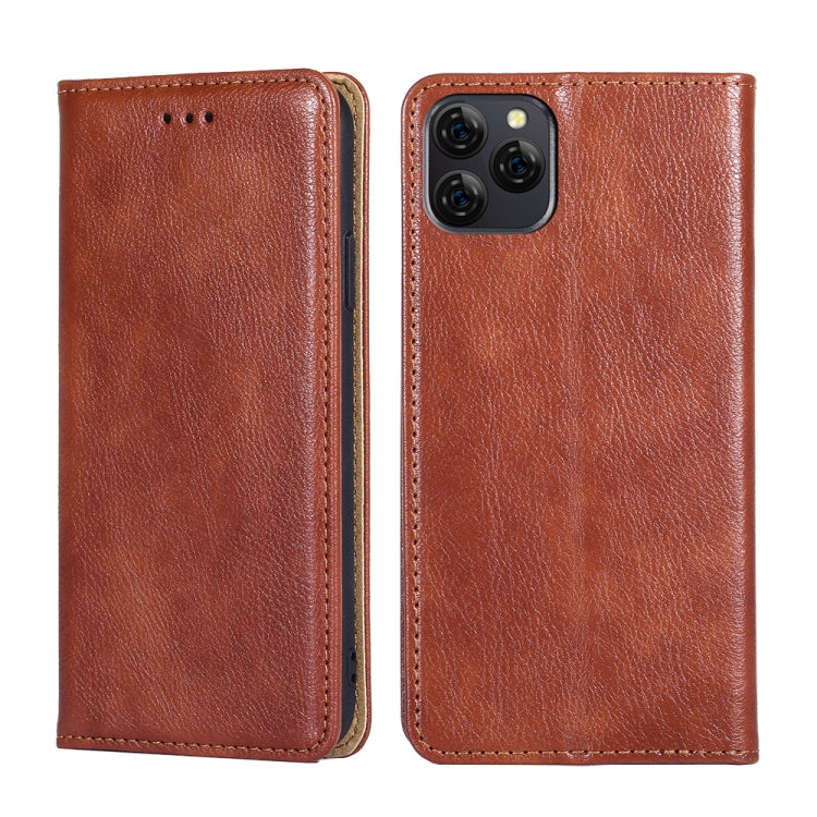 For Blackview A95 Pure Color Magnetic Leather Phone Case(Brown) - More Brand by PMC Jewellery | Online Shopping South Africa | PMC Jewellery | Buy Now Pay Later Mobicred