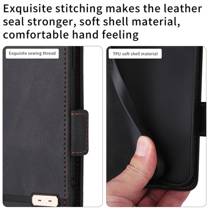 For Samsung Galaxy Z Fold2 5G Magnetic Clasp Flip Leather Phone Case(Black) - Galaxy Phone Cases by PMC Jewellery | Online Shopping South Africa | PMC Jewellery