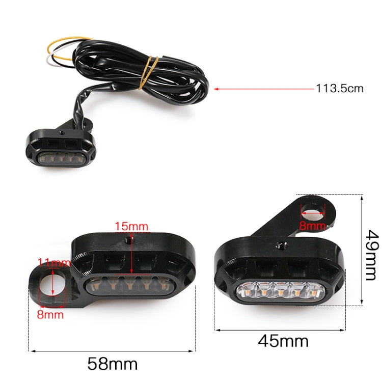 HP-Z058 Motorcycle Modified Rearview Mirror LED Turn Signal Light for Harley Sportsters XL 883 / 1200(Electroplating White) - Turn Signal by PMC Jewellery | Online Shopping South Africa | PMC Jewellery | Buy Now Pay Later Mobicred