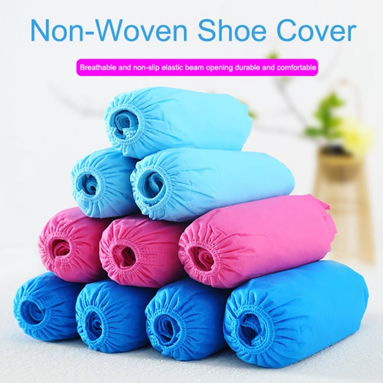 100 PCS 400g Disposable Shoe Covers For Kids Indoor Cleaning Floor Thicken Non-Woven Fabric Overshoes(Baby Blue) - Rainshoes & Shoe Covers by PMC Jewellery | Online Shopping South Africa | PMC Jewellery