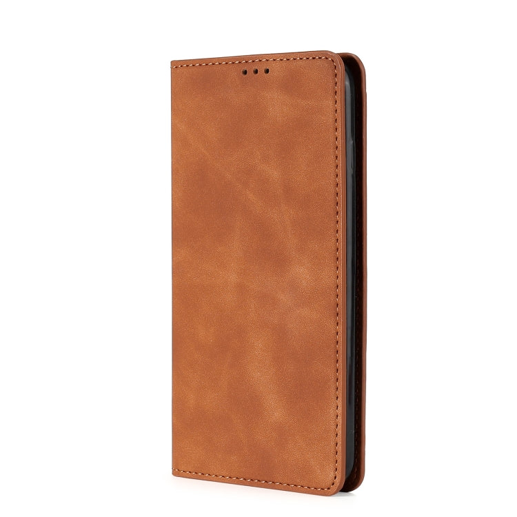 For Blackview A95 Skin Feel Magnetic Horizontal Flip Leather Phone Case(Light Brown) - More Brand by PMC Jewellery | Online Shopping South Africa | PMC Jewellery | Buy Now Pay Later Mobicred