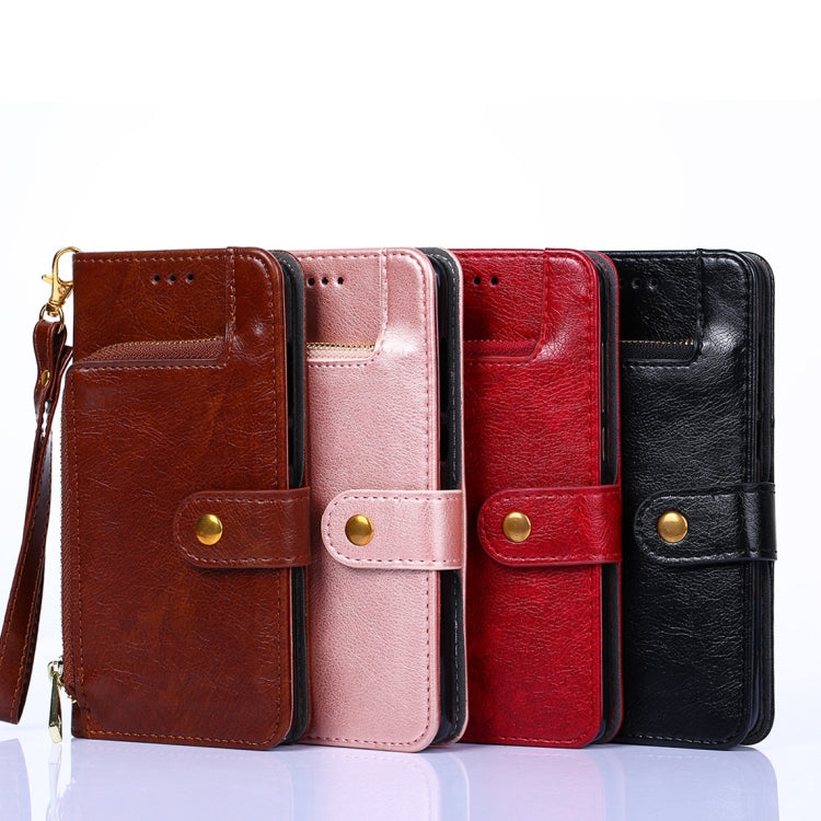 For OPPO Realme C35 Zipper Bag Leather Phone Case(Rose Gold) - Realme Cases by PMC TechLife | Online Shopping South Africa | PMC TechLife | Buy Now Pay Later Mobicred