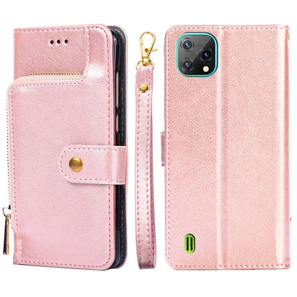 For Blackview A55 Zipper Bag Leather Phone Case(Rose Gold) - More Brand by PMC Jewellery | Online Shopping South Africa | PMC Jewellery | Buy Now Pay Later Mobicred