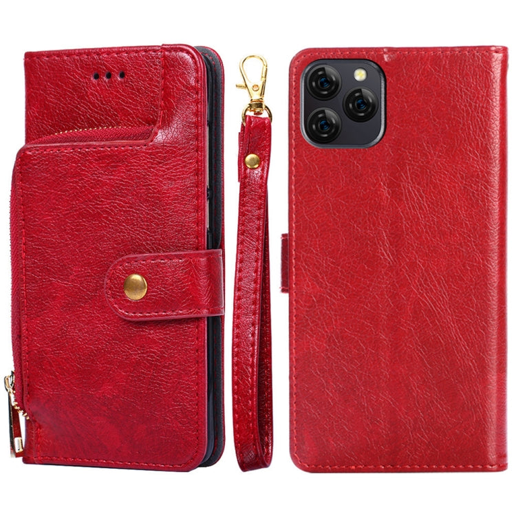 For Blackview A95 Zipper Bag Leather Phone Case(Red) - More Brand by PMC Jewellery | Online Shopping South Africa | PMC Jewellery | Buy Now Pay Later Mobicred