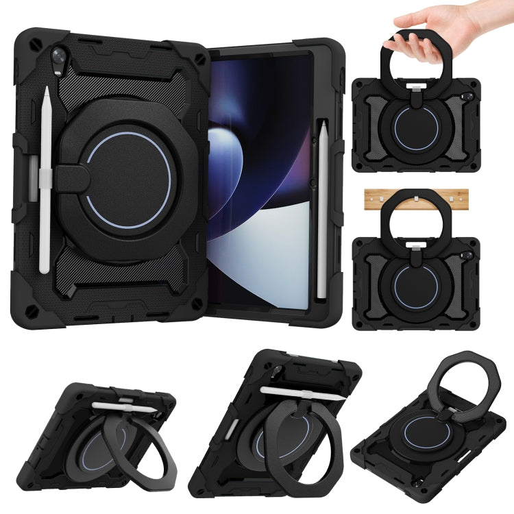 For OPPO Pad Armor Contrast Color Silicone + PC Tablet Case(Black) - OPPO by PMC TechLife | Online Shopping South Africa | PMC TechLife | Buy Now Pay Later Mobicred