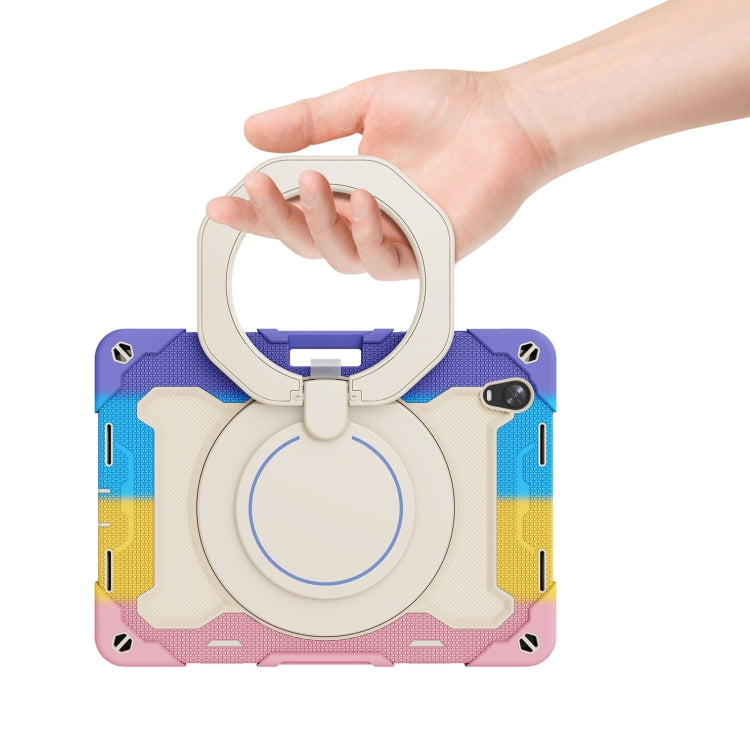 For OPPO Pad Armor Contrast Color Silicone + PC Tablet Case(Colorful Pink) - OPPO by PMC TechLife | Online Shopping South Africa | PMC TechLife | Buy Now Pay Later Mobicred