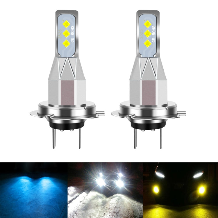 1 Pair H7 DC 12V-24V 12W 1800LM Car LED Fog Light(Yellow Light) - Fog / Driving Lights by PMC Jewellery | Online Shopping South Africa | PMC Jewellery | Buy Now Pay Later Mobicred