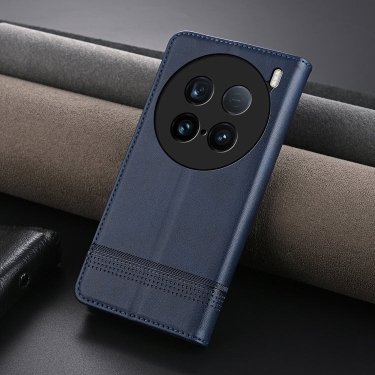 For vivo X100 Ultra AZNS Magnetic Calf Texture Leather Phone Case(Dark Blu) - vivo Cases by AZNS | Online Shopping South Africa | PMC Jewellery | Buy Now Pay Later Mobicred