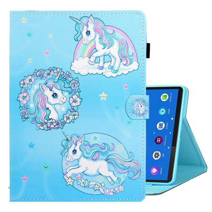 For Lenovo Tab M10 Plus 10.6 3rd Gen 2022 Coloured Drawing Smart Leather Tablet Case(Unicorn) - Lenovo by PMC Jewellery | Online Shopping South Africa | PMC Jewellery