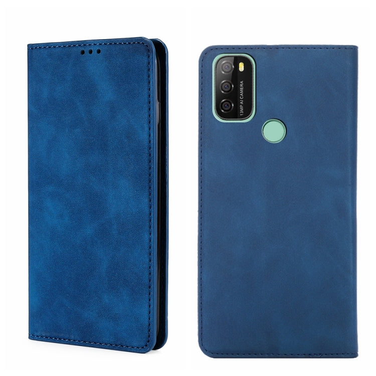 For Blackview A70 Skin Feel Magnetic Horizontal Flip Leather Phone Case(Blue) - More Brand by PMC Jewellery | Online Shopping South Africa | PMC Jewellery | Buy Now Pay Later Mobicred