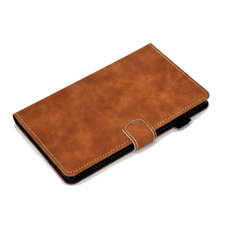 For Lenovo Tab M10 Plus 10.6 3rd Gen 2022 Stitching Cowhide Texture Smart Leather Tablet Case(Brown) - Lenovo by PMC TechLife | Online Shopping South Africa | PMC TechLife