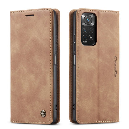 For Xiaomi Redmi Note 11 4G/Note 11S Global CaseMe 013 Multifunctional Horizontal Flip Leather Phone Case(Brown) - Xiaomi Cases by CaseMe | Online Shopping South Africa | PMC Jewellery | Buy Now Pay Later Mobicred