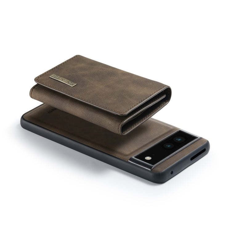 For Google Pixel 7 5G DG.MING M1 Series 3-Fold Multi Card Wallet + Magnetic Phone Case(Coffee) - Google Cases by DG.MING | Online Shopping South Africa | PMC TechLife | Buy Now Pay Later Mobicred