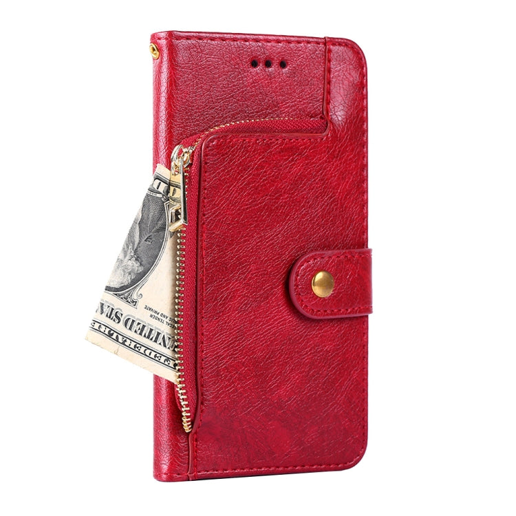 For Blackview A70 Zipper Bag Leather Phone Case(Red) - More Brand by PMC Jewellery | Online Shopping South Africa | PMC Jewellery | Buy Now Pay Later Mobicred