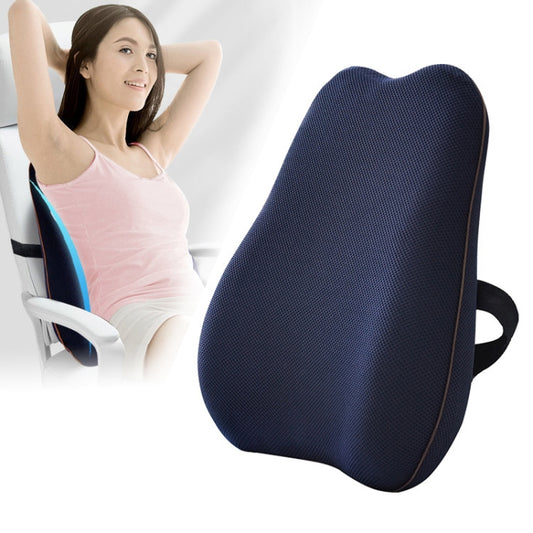Office Memory Foam Cushion Lumbar Support Cushion(Navy Blue) - Cushions & Pillows by PMC Jewellery | Online Shopping South Africa | PMC Jewellery | Buy Now Pay Later Mobicred