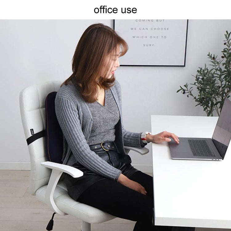 Office Memory Foam Cushion Lumbar Support Cushion(Navy Blue) - Cushions & Pillows by PMC TechLife | Online Shopping South Africa | PMC TechLife | Buy Now Pay Later Mobicred