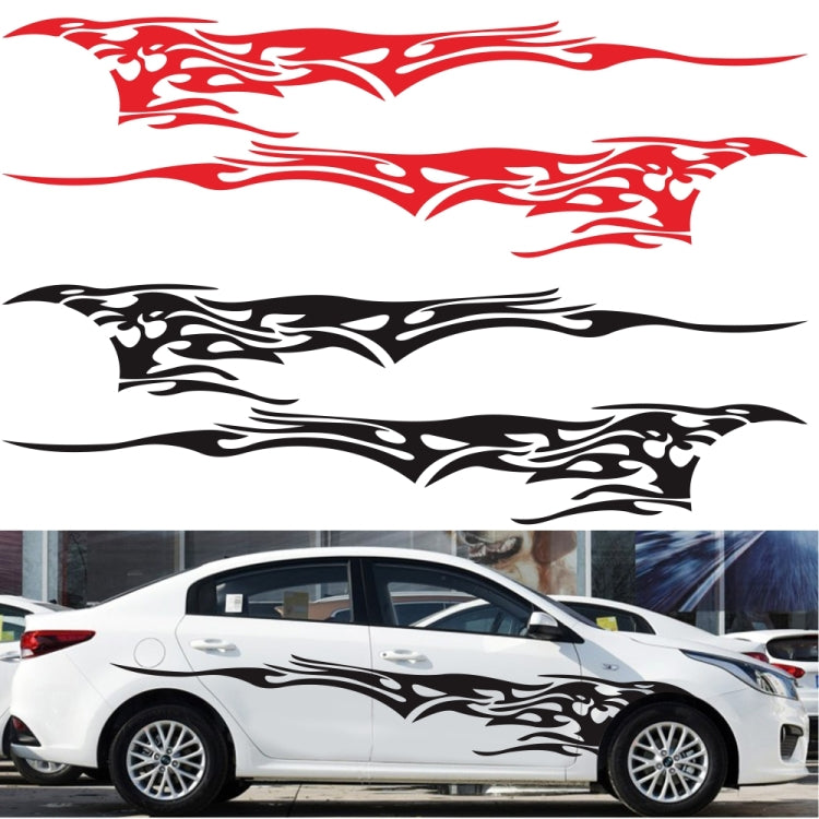 2 PCS/Set D-144 Fire Element Pattern Car Modified Decorative Sticker(White) - Decorative Sticker by PMC Jewellery | Online Shopping South Africa | PMC Jewellery | Buy Now Pay Later Mobicred