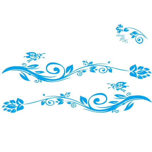 2 PCS/Set D-251 Butterfly Love Flowers Pattern Car Modified Decorative Sticker(Blue) - Decorative Sticker by PMC Jewellery | Online Shopping South Africa | PMC Jewellery | Buy Now Pay Later Mobicred