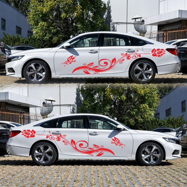 2 PCS/Set D-251 Butterfly Love Flowers Pattern Car Modified Decorative Sticker(Red) - Decorative Sticker by PMC Jewellery | Online Shopping South Africa | PMC Jewellery | Buy Now Pay Later Mobicred