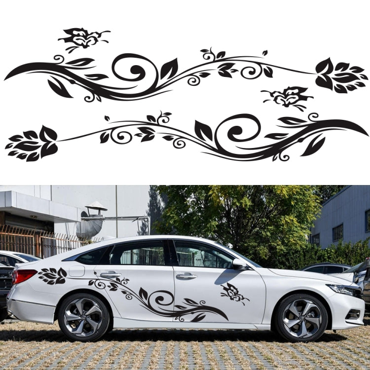 2 PCS/Set D-251 Butterfly Love Flowers Pattern Car Modified Decorative Sticker(White) - Decorative Sticker by PMC Jewellery | Online Shopping South Africa | PMC Jewellery | Buy Now Pay Later Mobicred