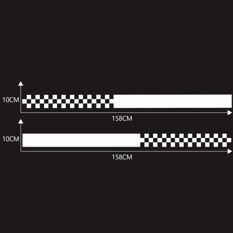 2 PCS/Set D-282 Waistline Pattern Car Modified Decorative Sticker(White) - Decorative Sticker by PMC Jewellery | Online Shopping South Africa | PMC Jewellery | Buy Now Pay Later Mobicred