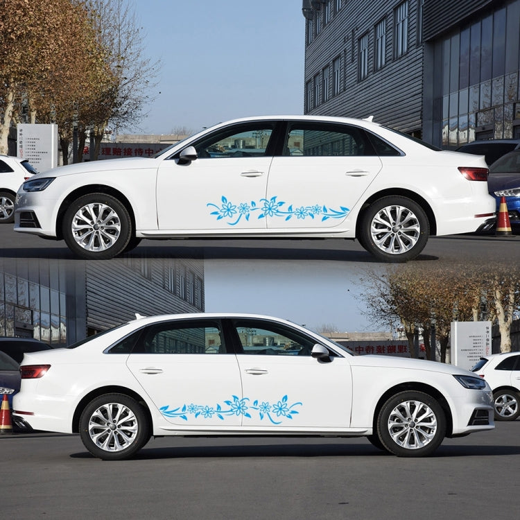 2 PCS/Set D-378 Flower Totem Pattern Car Modified Decorative Sticker(Blue) - Decorative Sticker by PMC Jewellery | Online Shopping South Africa | PMC Jewellery | Buy Now Pay Later Mobicred