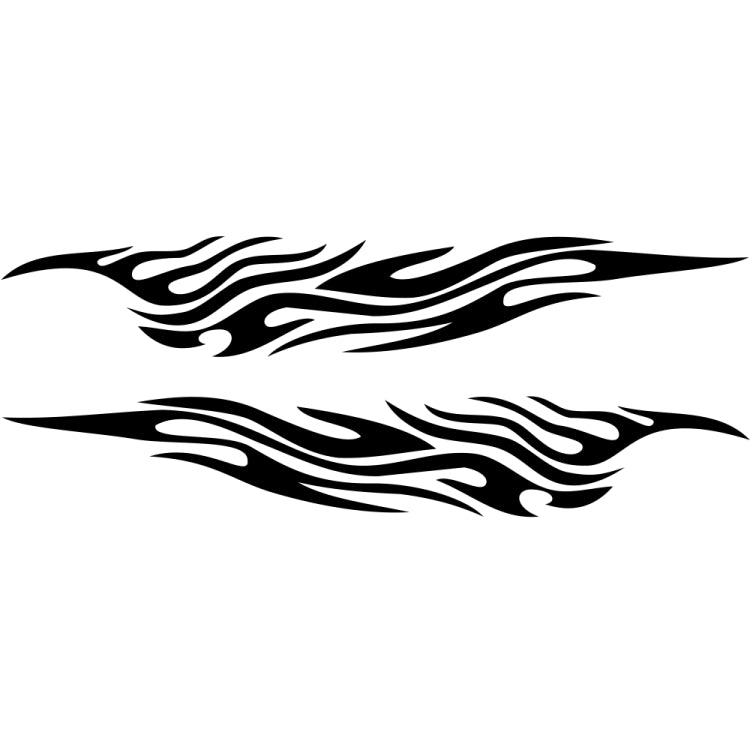 2 PCS/Set D-476 Fire Element Pattern Car Modified Decorative Sticker(Black) - Decorative Sticker by PMC TechLife | Online Shopping South Africa | PMC TechLife | Buy Now Pay Later Mobicred