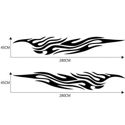 2 PCS/Set D-476 Fire Element Pattern Car Modified Decorative Sticker(Black) - Decorative Sticker by PMC Jewellery | Online Shopping South Africa | PMC Jewellery | Buy Now Pay Later Mobicred