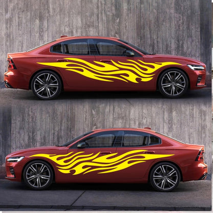 2 PCS/Set D-476 Fire Element Pattern Car Modified Decorative Sticker(Yellow) - Decorative Sticker by PMC Jewellery | Online Shopping South Africa | PMC Jewellery | Buy Now Pay Later Mobicred