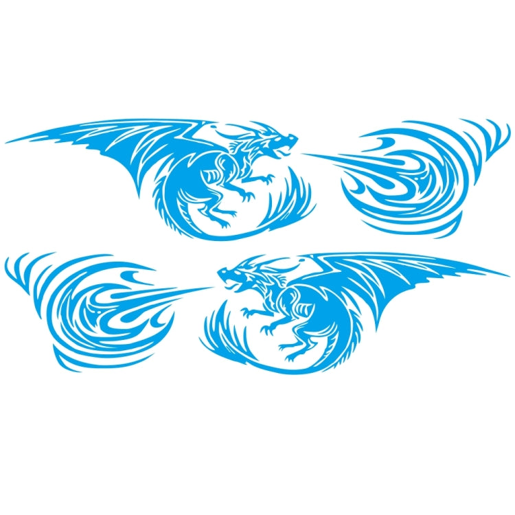 2 PCS/Set D-498 Pterosaur Spitfire Pattern Car Modified Decorative Sticker(Blue) - Decorative Sticker by PMC TechLife | Online Shopping South Africa | PMC TechLife | Buy Now Pay Later Mobicred