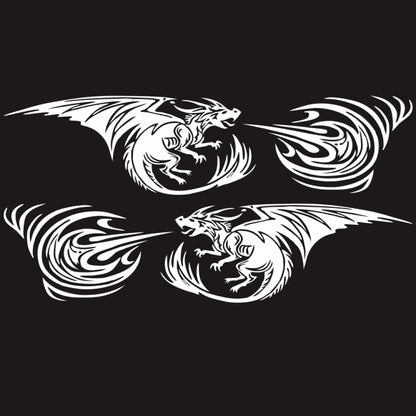 2 PCS/Set D-498 Pterosaur Spitfire Pattern Car Modified Decorative Sticker(White) - Decorative Sticker by PMC Jewellery | Online Shopping South Africa | PMC Jewellery | Buy Now Pay Later Mobicred