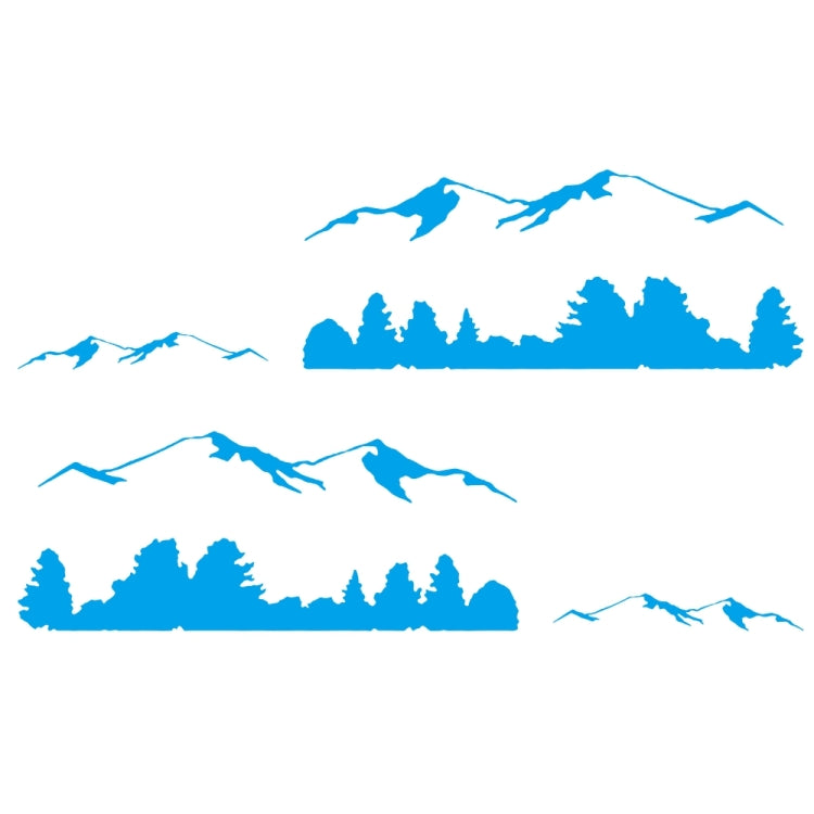 2 PCS/Set D-684 Mountain Totem Pattern Car Modified Decorative Sticker(Blue) - Decorative Sticker by PMC Jewellery | Online Shopping South Africa | PMC Jewellery | Buy Now Pay Later Mobicred