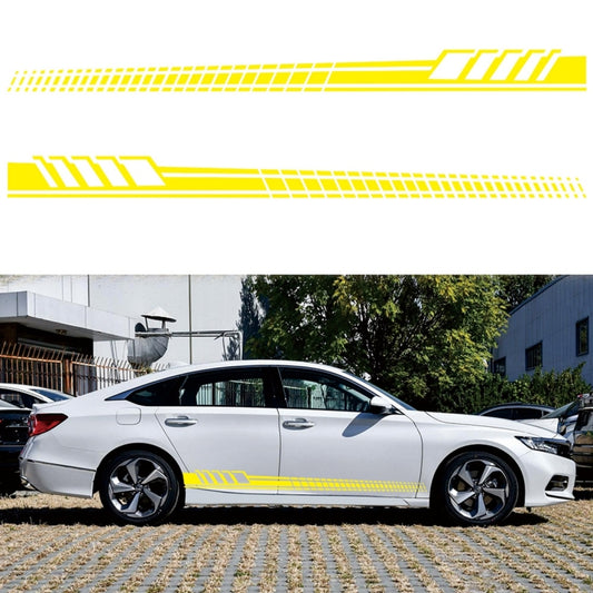 2 PCS/Set D-707 Striped Totem Pattern Car Modified Decorative Sticker(Yellow) - Decorative Sticker by PMC Jewellery | Online Shopping South Africa | PMC Jewellery | Buy Now Pay Later Mobicred
