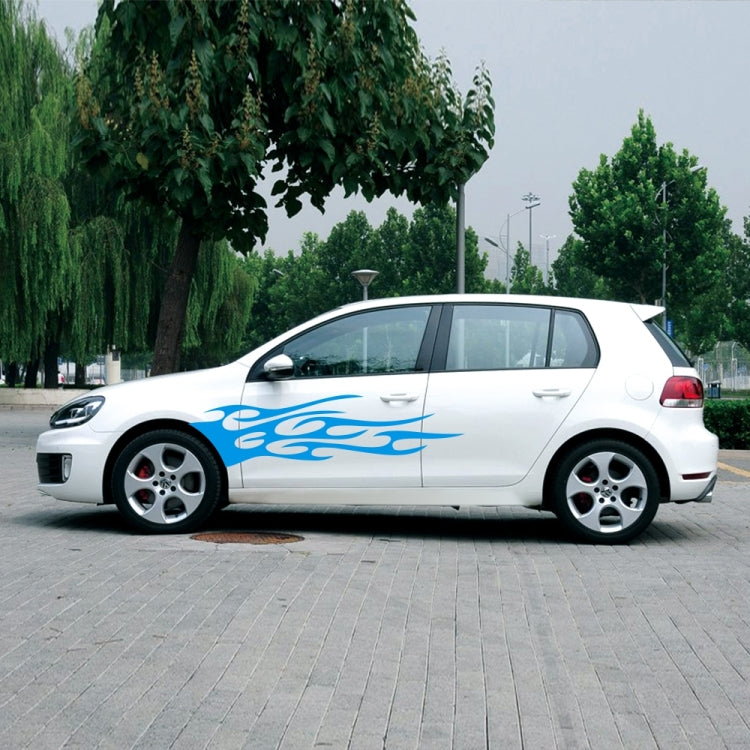 2 PCS/Set D-751 Flame Pattern Car Modified Decorative Sticker(Blue) - Decorative Sticker by PMC TechLife | Online Shopping South Africa | PMC TechLife | Buy Now Pay Later Mobicred