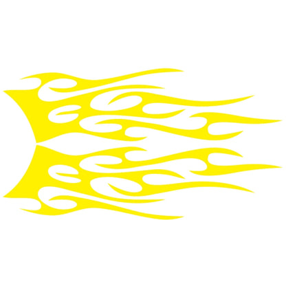 2 PCS/Set D-751 Flame Pattern Car Modified Decorative Sticker(Yellow) - Decorative Sticker by PMC Jewellery | Online Shopping South Africa | PMC Jewellery | Buy Now Pay Later Mobicred