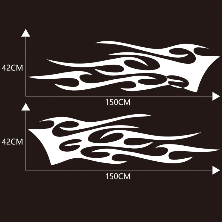 2 PCS/Set D-751 Flame Pattern Car Modified Decorative Sticker(White) - Decorative Sticker by PMC TechLife | Online Shopping South Africa | PMC TechLife | Buy Now Pay Later Mobicred