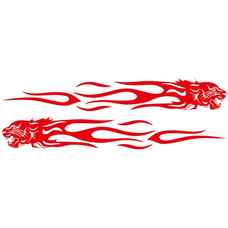 2 PCS/Set D-815 Flame Lion Pattern Car Modified Decorative Sticker(Red) - Decorative Sticker by PMC Jewellery | Online Shopping South Africa | PMC Jewellery | Buy Now Pay Later Mobicred