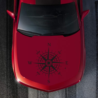 D-863 Compass Pattern Car Modified Decorative Sticker(Black) - Decorative Sticker by PMC Jewellery | Online Shopping South Africa | PMC Jewellery | Buy Now Pay Later Mobicred