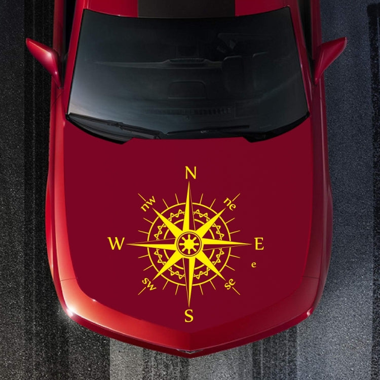D-863 Compass Pattern Car Modified Decorative Sticker(Yellow) - Decorative Sticker by PMC Jewellery | Online Shopping South Africa | PMC Jewellery | Buy Now Pay Later Mobicred