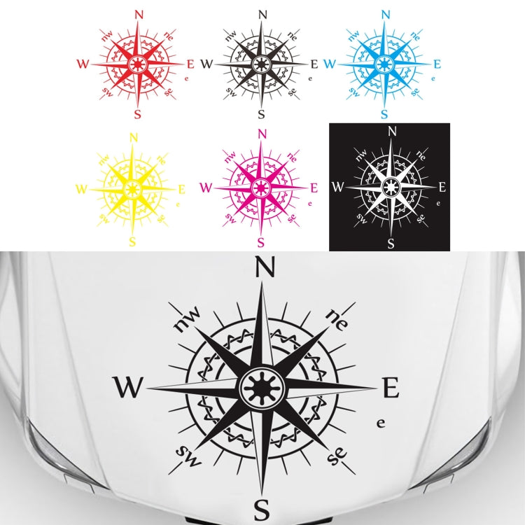 D-863 Compass Pattern Car Modified Decorative Sticker(Red) - Decorative Sticker by PMC TechLife | Online Shopping South Africa | PMC TechLife | Buy Now Pay Later Mobicred
