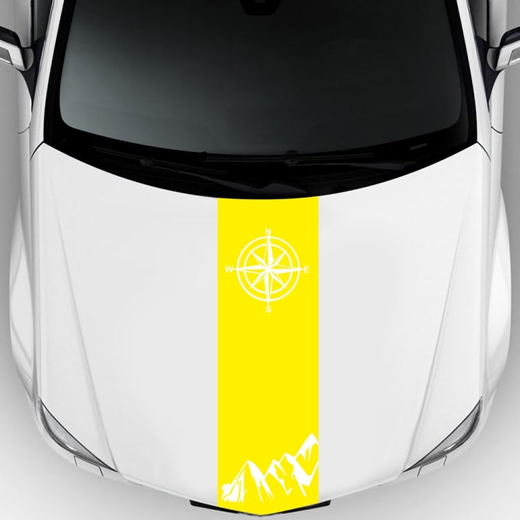 D-864 Compass Pattern Car Modified Decorative Sticker(Yellow) - Decorative Sticker by PMC TechLife | Online Shopping South Africa | PMC TechLife | Buy Now Pay Later Mobicred
