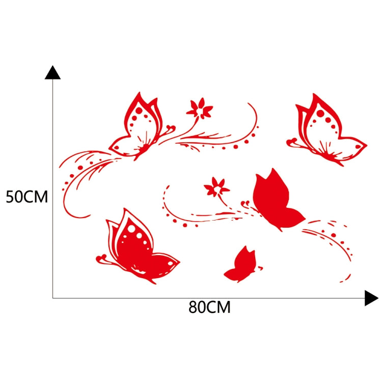 D-907 Butterflies Pattern Car Modified Decorative Sticker(Red) - Decorative Sticker by PMC TechLife | Online Shopping South Africa | PMC TechLife | Buy Now Pay Later Mobicred
