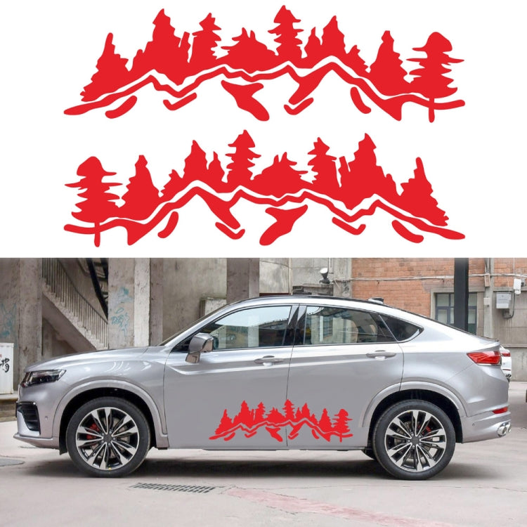 2 PCS/Set D-924 Mountain Woods Pattern Car Modified Decorative Sticker(Red) - Decorative Sticker by PMC TechLife | Online Shopping South Africa | PMC TechLife | Buy Now Pay Later Mobicred