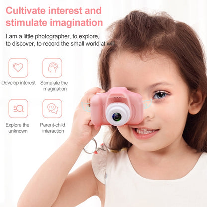 X2S 2.0 Inch LCD Screen Mini Children Camera Digital Camera, Resolution:HD Single Camera 1300W+ 32G Memory Card + Card Reader + Cartoon Stickers(Black) - Children Cameras by PMC Jewellery | Online Shopping South Africa | PMC Jewellery | Buy Now Pay Later Mobicred