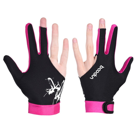 BOODUN M050912 Thin Breathable Men and Women Billiards Three Finger Single Gloves, Size:L(Rose Red) - Others by BOODUN | Online Shopping South Africa | PMC Jewellery | Buy Now Pay Later Mobicred