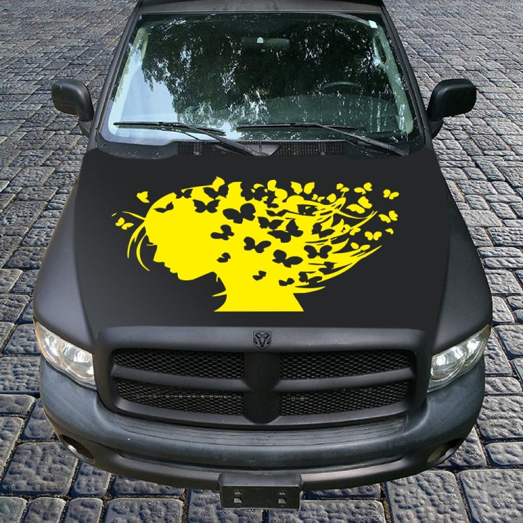 D-956 Butterfly Girl Pattern Car Modified Decorative Sticker(Yellow) - Decorative Sticker by PMC TechLife | Online Shopping South Africa | PMC TechLife | Buy Now Pay Later Mobicred