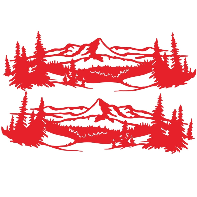 2 PCS/Set D-957 Mountains Pattern Car Modified Decorative Sticker(Red) - Decorative Sticker by PMC Jewellery | Online Shopping South Africa | PMC Jewellery | Buy Now Pay Later Mobicred