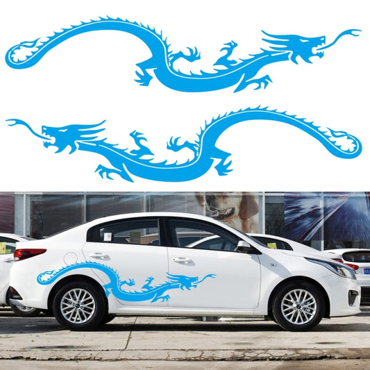 2 PCS/Set D-965 Dragon Pattern Car Modified Decorative Sticker(Blue) - Decorative Sticker by PMC Jewellery | Online Shopping South Africa | PMC Jewellery | Buy Now Pay Later Mobicred