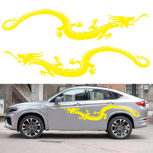 2 PCS/Set D-965 Dragon Pattern Car Modified Decorative Sticker(Yellow) - Decorative Sticker by PMC Jewellery | Online Shopping South Africa | PMC Jewellery | Buy Now Pay Later Mobicred