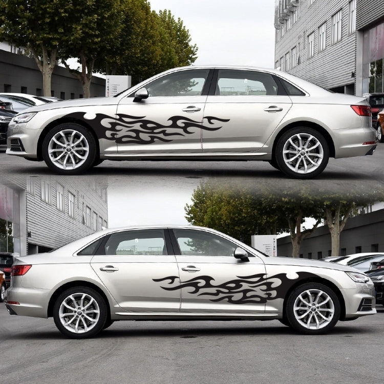 2 PCS/Set D-969 Flame Pattern Car Modified Decorative Sticker(Black) - Decorative Sticker by PMC TechLife | Online Shopping South Africa | PMC TechLife | Buy Now Pay Later Mobicred